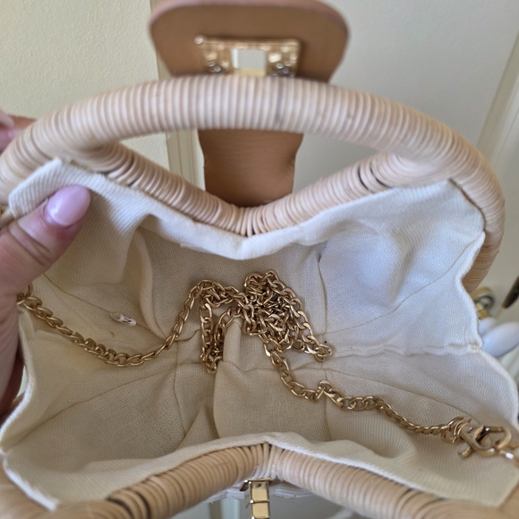 Spartina 449 Woven Clutch - Cream and Tan - Picture 3 of 4